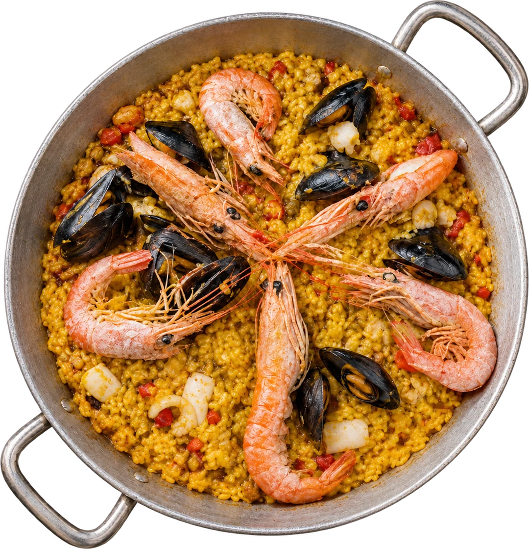 La Paella alla Valenciana nella paellera